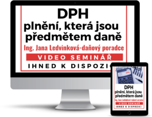 DPH - Plnění, která jsou předmětem daně - školení pro účetní