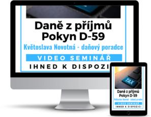 Daně z příjmů - Pokyn D-59, školení pro účetní