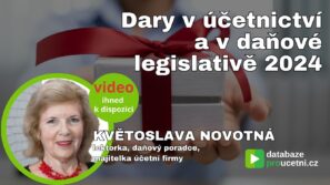 Dary v účetnictví a v daňové legislativě 2024, ŠKOLENÍ PRO ÚČETNÍ