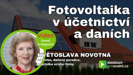 Fotovoltaika v účetnictví a daních, školení pro účetní