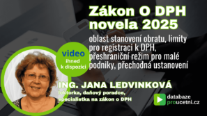 zákon o DPH novela 2025 školení pro účetní Jana Ledvinková