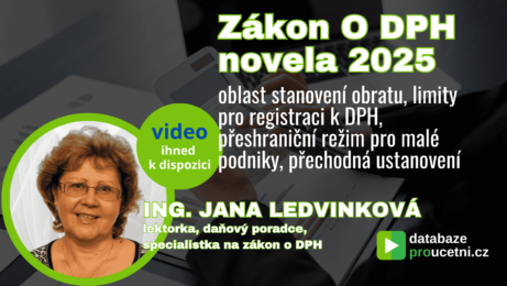 zákon o DPH novela 2025 školení pro účetní Jana Ledvinková