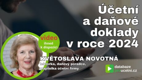 Účetní a daňové doklady v roce 2024, školení pro účetní