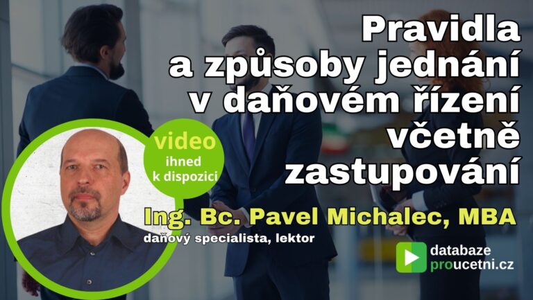 Pravidla a způsoby jednání v daňovém řízení včetně zastupování - školení pro účetní, AZ-DIALOG