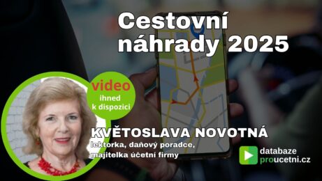 Cestovní náhrady 2025, školení pro účetní od AZ-DIALOG, Květoslava Novotná