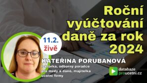 Roční vyúčtování daně za rok 2024, školení pro účetní od AZ-DIALOG, Kateřina Porubanová