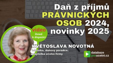 Daň z příjmů PRÁVNICKÝCH OSOB 2024, novinky 2025, školení pro účetní od AZ-DIALOG