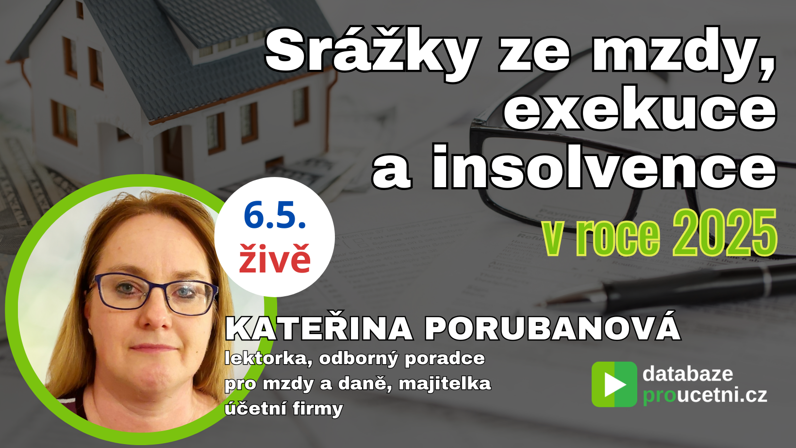Srážky ze mzdy, exekuce a insolvence, školení pro účetní od AZ-DIALOG, Kateřina Porubanová