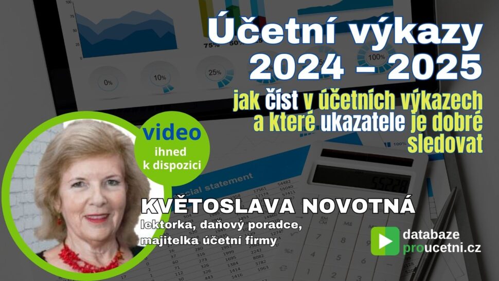 Účetní výkazy 2024 – 2025, školení pro účetní od AZ-DIALOG, Květoslava Novotná