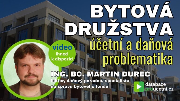 BYTOVÁ DRUŽSTVA účetní a daňová problematika, školení pro účetní od AZ-DIALOG