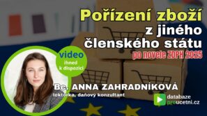 Pořízení zboží z jiného členského státu, školení pro účetní od AZ-DIALOG, Anna Zahradníková