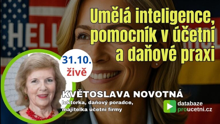 Umělá inteligence, pomocník v účetní a daňové praxi - školení pro účetní od AZ-DIALOG, Květoslava Novotná