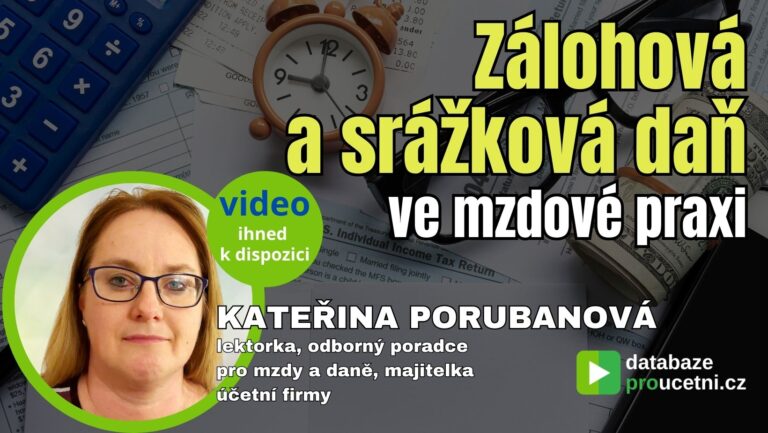 Mzdy v praxi: zálohová a srážková daň | Video