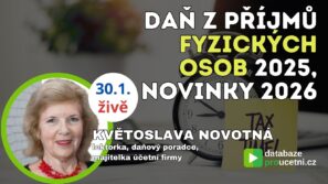 Daň z příjmů FO 2025 – novinky 2026 | Online seminář pro účetní a daňové poradce