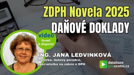 Daňové doklady z hlediska ZDPH 2025, školení pro účetní od AZ-DIALOG, Jana Ledvinková