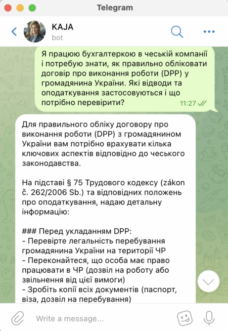 KAJA — AI бухгалтерська та податкова асистентка