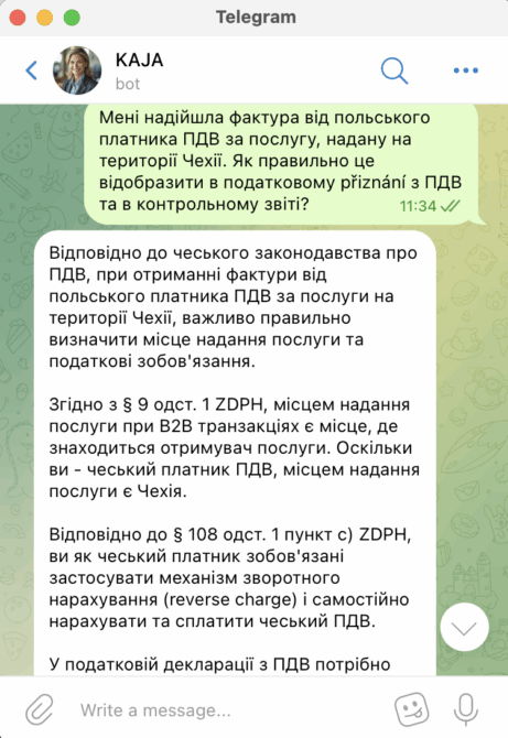 KAJA — AI бухгалтерська та податкова асистентка
