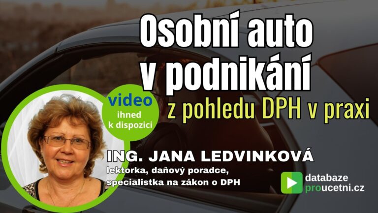 Odborný online seminář pro účetní – osobní automobily a DPH v praxi