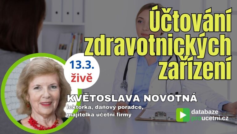 Účtování zdravotnických zařízení – výnosy od pojišťoven, dotace a DPH § 58