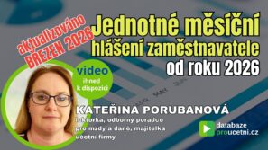 Jednotné měsíční hlášení zaměstnavatele 2026 – online seminář pro účetní a mzdové účetní