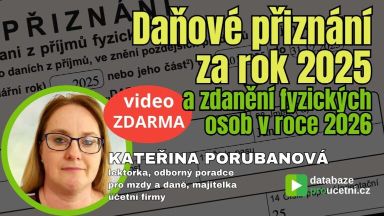 Daňové přiznání za&nbsp;rok 2025 – odborný video seminář pro&nbsp;účetní zdarma