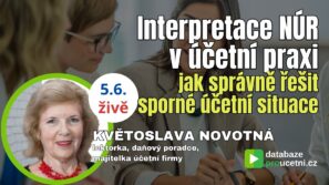Interpretace NÚR v účetní praxi – online seminář
