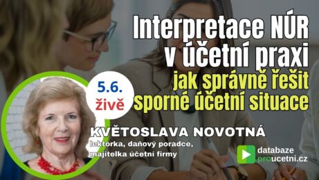Interpretace NÚR v&nbsp;účetní praxi – online seminář
