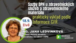 Sazby DPH u zdravotnických služeb a zdravotnického materiálu – online seminář