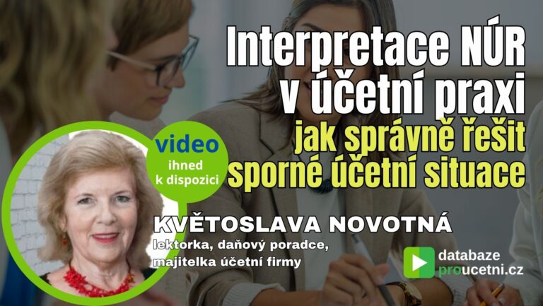 Interpretace Národní účetní rady v praxi – video seminář