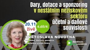 dary dotace sponzoring neziskové organizace
