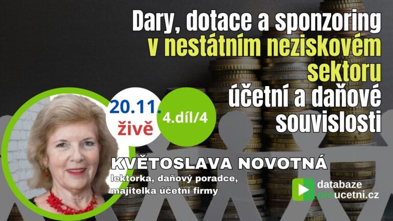 dary dotace sponzoring neziskové organizace
