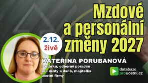 Seminář pro mzdové účetní k novinkám od roku 2027