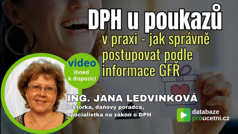 DPH u poukazů 2026 – video seminář pro účetní a daňové poradce