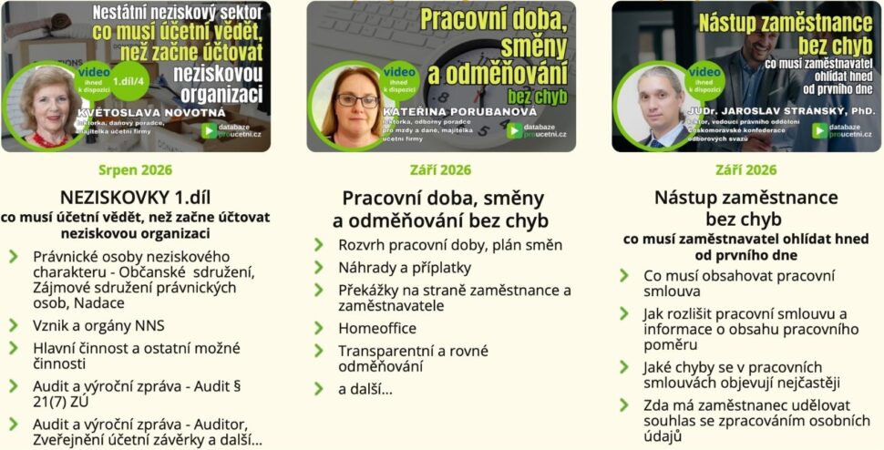 video semináře - školení pro&nbsp;účetní