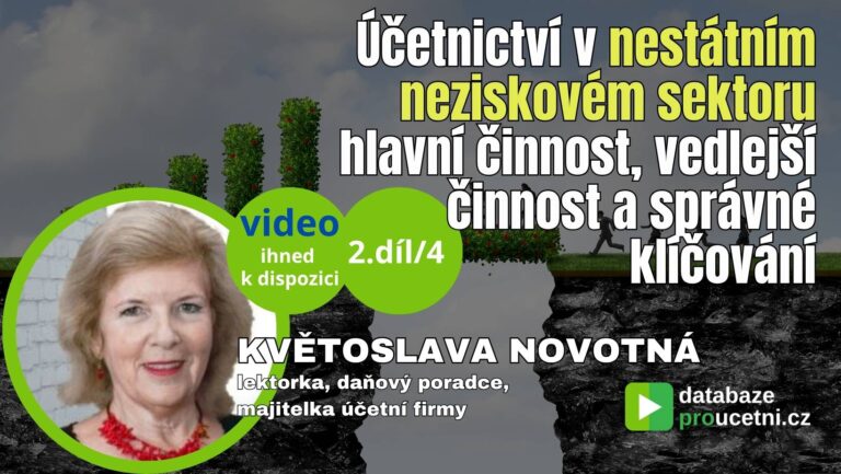 Účetnictví neziskových organizací – hlavní a vedlejší činnost a klíčování nákladů