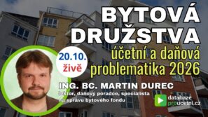 Online seminář Účetnictví bytových družstev a daně 2026