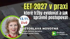 EET 2027 – praktický online seminář pro účetní a daňové poradce