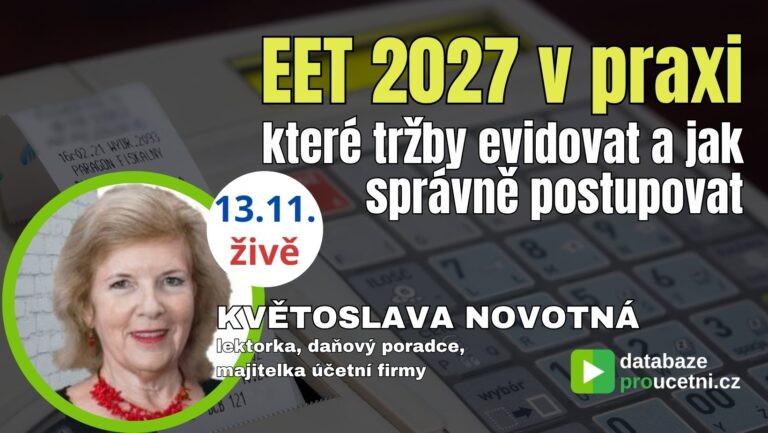 EET 2027 – praktický online seminář pro účetní a daňové poradce