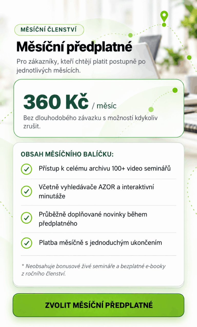 Měsíční předplatné databáze video seminářů AZ-DIALOG – objednat
